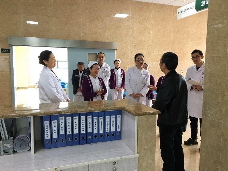 省卫计委现场核查组对我院“三医”平台给予了高度赞扬
